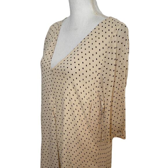 GANNI Maxi Dress Polka Dot V-neck Flowy Viscose Sustainable Size EU 40- US 10 - Picture 7 of 12